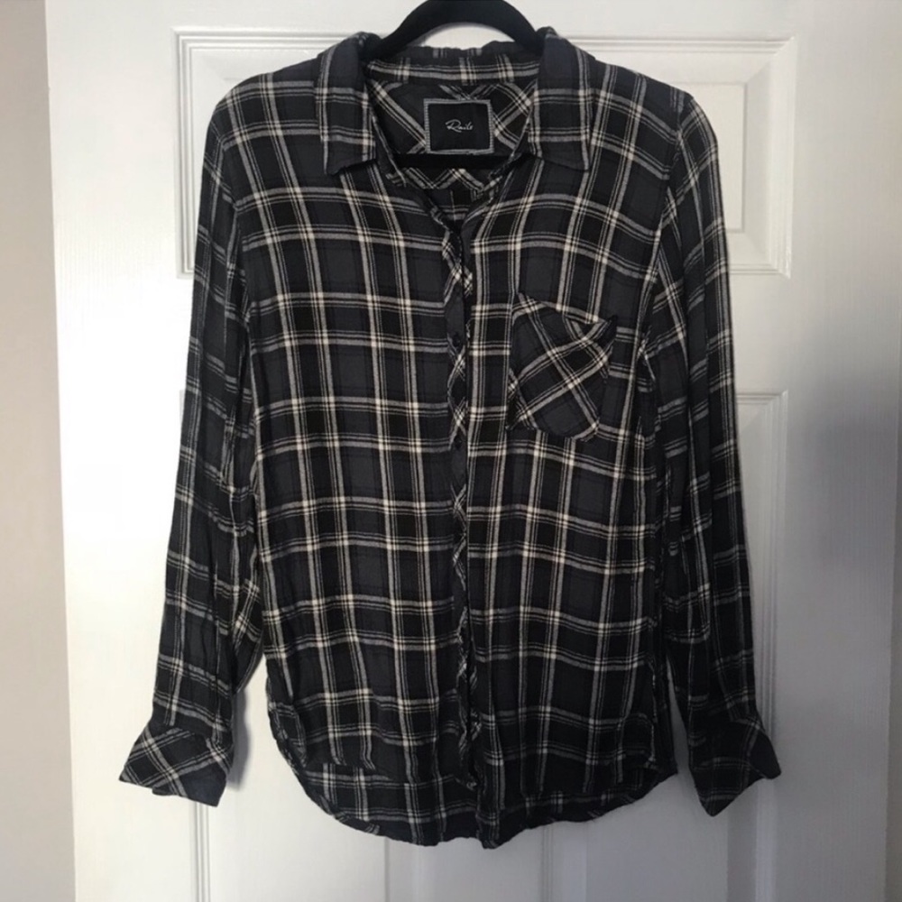 Rails Hunter Button Down Plaid Top - image 1